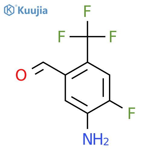5-Amino-4-fluoro-2-(trifluoromethyl)benzaldehyde structure