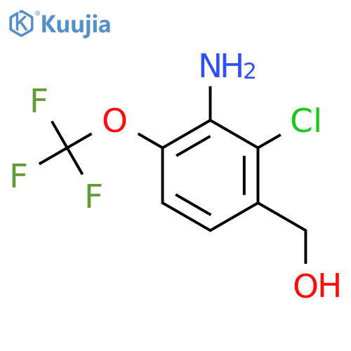 3-Amino-2-chloro-4-(trifluoromethoxy)benzyl alcohol structure