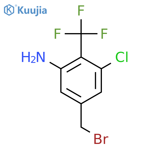 3-Amino-5-chloro-4-(trifluoromethyl)benzyl bromide structure