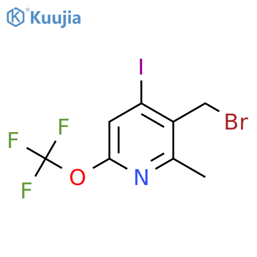 3-(Bromomethyl)-4-iodo-2-methyl-6-(trifluoromethoxy)pyridine structure