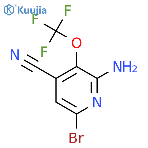 2-Amino-6-bromo-4-cyano-3-(trifluoromethoxy)pyridine structure