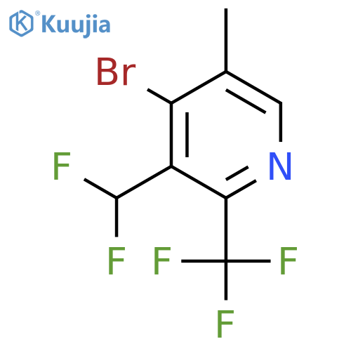 4-Bromo-3-(difluoromethyl)-5-methyl-2-(trifluoromethyl)pyridine structure