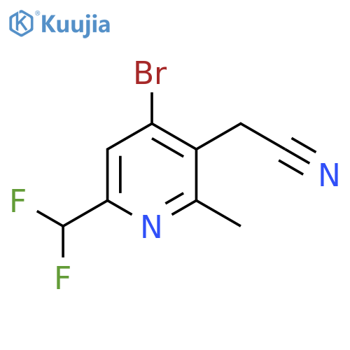 4-Bromo-6-(difluoromethyl)-2-methylpyridine-3-acetonitrile structure
