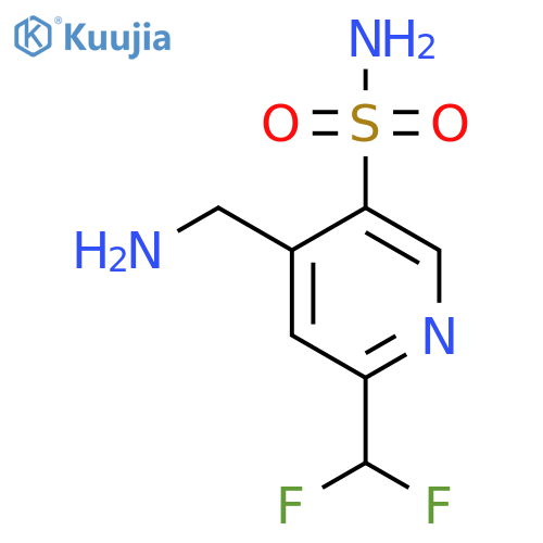 4-(Aminomethyl)-2-(difluoromethyl)pyridine-5-sulfonamide structure