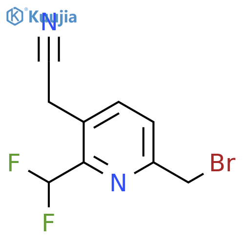 6-(Bromomethyl)-2-(difluoromethyl)pyridine-3-acetonitrile structure