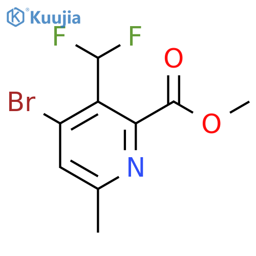Methyl 4-bromo-3-(difluoromethyl)-6-methylpyridine-2-carboxylate structure