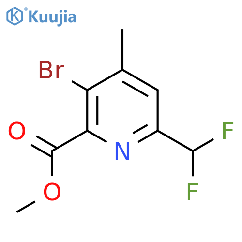 Methyl 3-bromo-6-(difluoromethyl)-4-methylpyridine-2-carboxylate structure