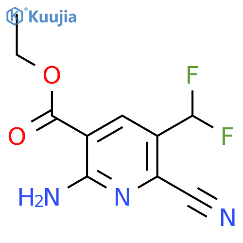 Ethyl 2-amino-6-cyano-5-(difluoromethyl)pyridine-3-carboxylate structure
