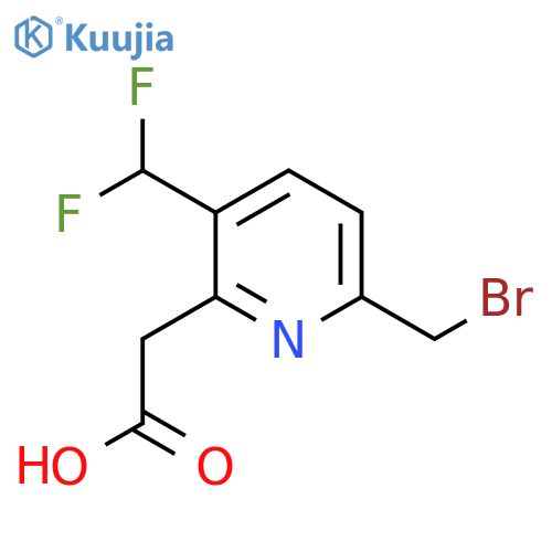 6-(Bromomethyl)-3-(difluoromethyl)pyridine-2-acetic acid structure