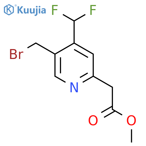 Methyl 5-(bromomethyl)-4-(difluoromethyl)pyridine-2-acetate structure