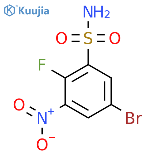 5-Bromo-2-fluoro-3-nitrobenzenesulfonamide structure