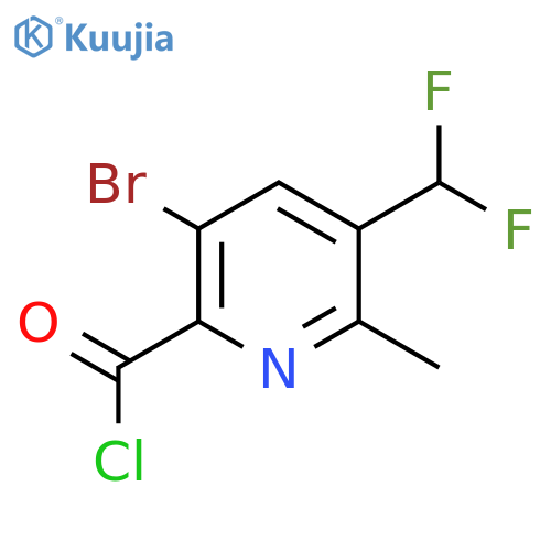 3-Bromo-5-(difluoromethyl)-6-methylpyridine-2-carbonyl chloride structure