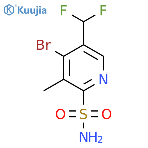 4-Bromo-5-(difluoromethyl)-3-methylpyridine-2-sulfonamide structure