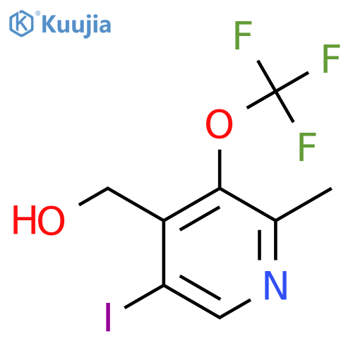 5-Iodo-2-methyl-3-(trifluoromethoxy)pyridine-4-methanol structure