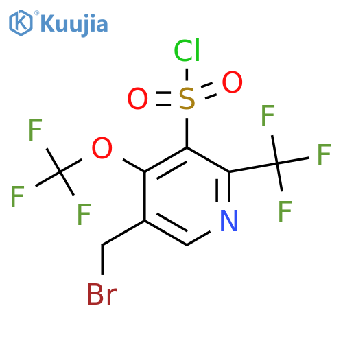 5-(Bromomethyl)-4-(trifluoromethoxy)-2-(trifluoromethyl)pyridine-3-sulfonyl chloride structure