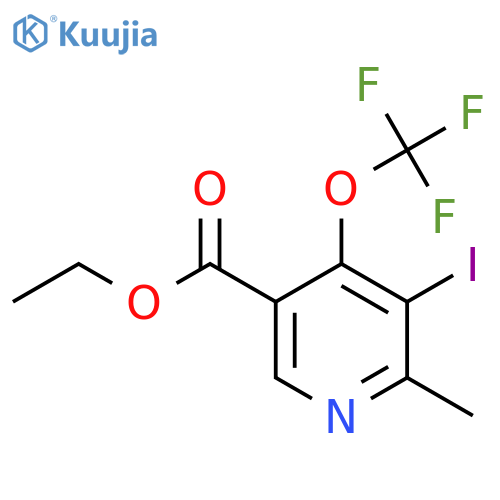 Ethyl 3-iodo-2-methyl-4-(trifluoromethoxy)pyridine-5-carboxylate structure