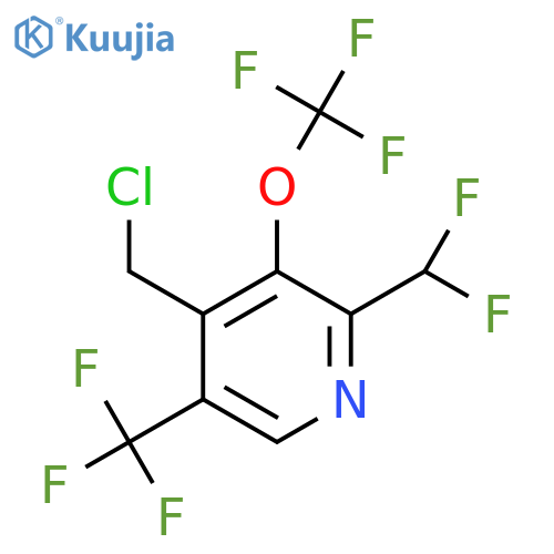 4-(Chloromethyl)-2-(difluoromethyl)-3-(trifluoromethoxy)-5-(trifluoromethyl)pyridine structure