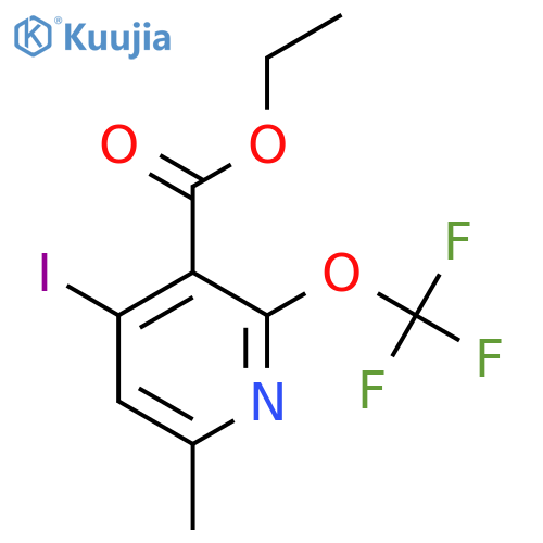 Ethyl 4-iodo-6-methyl-2-(trifluoromethoxy)pyridine-3-carboxylate structure