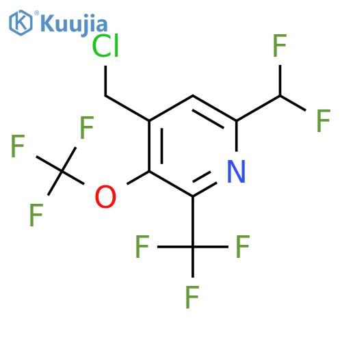 4-(Chloromethyl)-6-(difluoromethyl)-3-(trifluoromethoxy)-2-(trifluoromethyl)pyridine structure