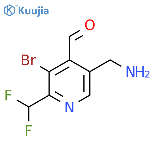 5-(Aminomethyl)-3-bromo-2-(difluoromethyl)pyridine-4-carboxaldehyde structure