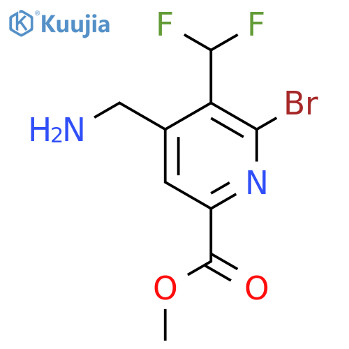 Methyl 4-(aminomethyl)-2-bromo-3-(difluoromethyl)pyridine-6-carboxylate structure
