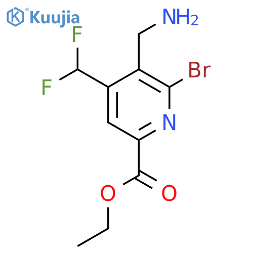 Ethyl 3-(aminomethyl)-2-bromo-4-(difluoromethyl)pyridine-6-carboxylate structure