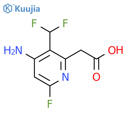 4-Amino-3-(difluoromethyl)-6-fluoropyridine-2-acetic acid structure