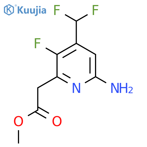 Methyl 6-amino-4-(difluoromethyl)-3-fluoropyridine-2-acetate structure