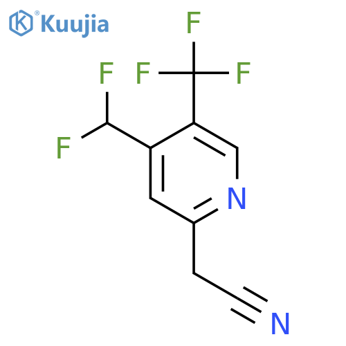4-(Difluoromethyl)-5-(trifluoromethyl)pyridine-2-acetonitrile structure