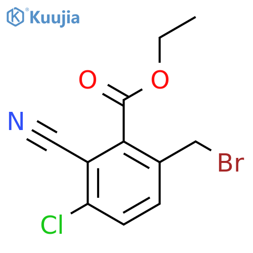 Ethyl 6-bromomethyl-3-chloro-2-cyanobenzoate structure