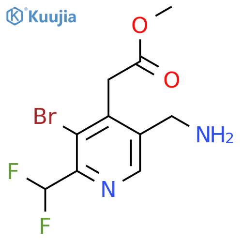 Methyl 5-(aminomethyl)-3-bromo-2-(difluoromethyl)pyridine-4-acetate structure