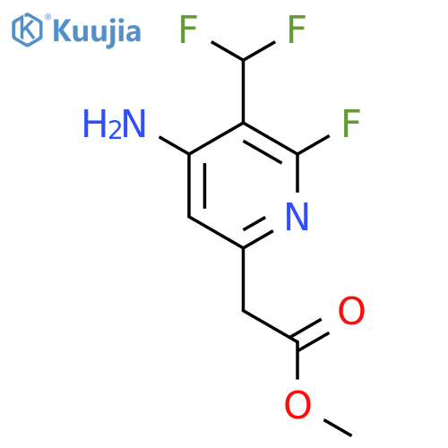 Methyl 4-amino-3-(difluoromethyl)-2-fluoropyridine-6-acetate structure