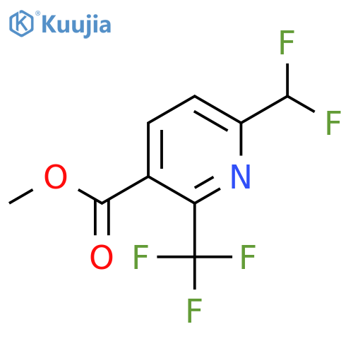 Methyl 6-(difluoromethyl)-2-(trifluoromethyl)pyridine-3-carboxylate structure