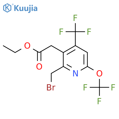 Ethyl 2-(bromomethyl)-6-(trifluoromethoxy)-4-(trifluoromethyl)pyridine-3-acetate structure