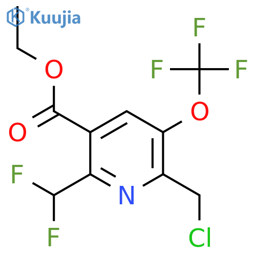 Ethyl 2-(chloromethyl)-6-(difluoromethyl)-3-(trifluoromethoxy)pyridine-5-carboxylate structure