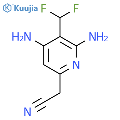 2,4-Diamino-3-(difluoromethyl)pyridine-6-acetonitrile structure