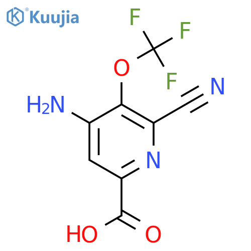 4-Amino-2-cyano-3-(trifluoromethoxy)pyridine-6-carboxylic acid structure