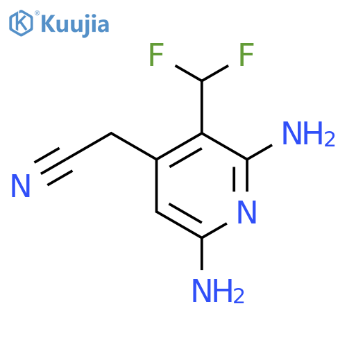 2,6-Diamino-3-(difluoromethyl)pyridine-4-acetonitrile structure