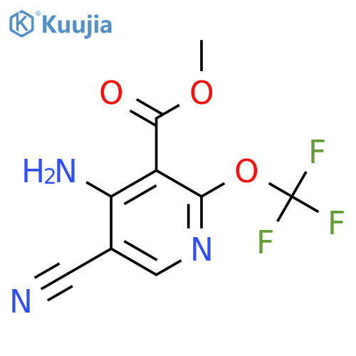 Methyl 4-amino-5-cyano-2-(trifluoromethoxy)pyridine-3-carboxylate structure