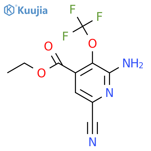 Ethyl 2-amino-6-cyano-3-(trifluoromethoxy)pyridine-4-carboxylate structure