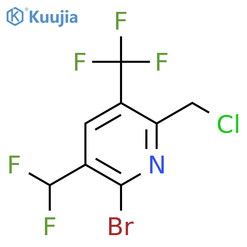 2-Bromo-6-(chloromethyl)-3-(difluoromethyl)-5-(trifluoromethyl)pyridine structure