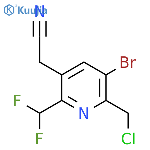 3-Bromo-2-(chloromethyl)-6-(difluoromethyl)pyridine-5-acetonitrile structure