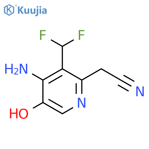 4-Amino-3-(difluoromethyl)-5-hydroxypyridine-2-acetonitrile structure