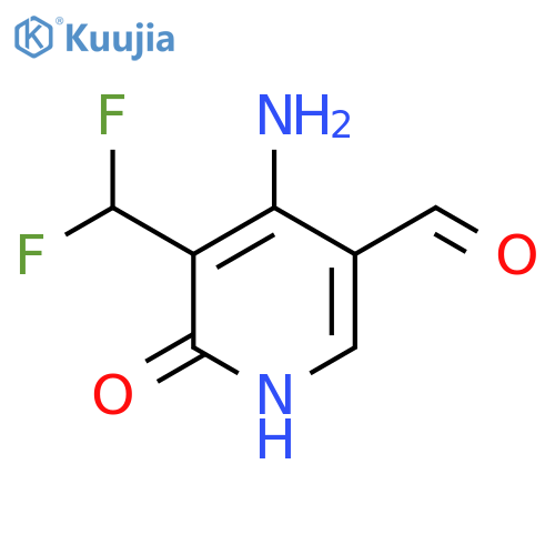 4-Amino-3-(difluoromethyl)-2-hydroxypyridine-5-carboxaldehyde structure