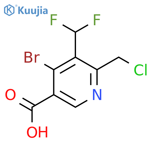 4-Bromo-2-(chloromethyl)-3-(difluoromethyl)pyridine-5-carboxylic acid structure
