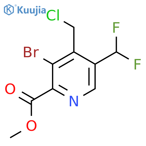 Methyl 3-bromo-4-(chloromethyl)-5-(difluoromethyl)pyridine-2-carboxylate structure