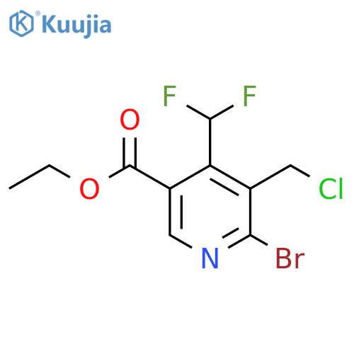 Ethyl 2-bromo-3-(chloromethyl)-4-(difluoromethyl)pyridine-5-carboxylate structure