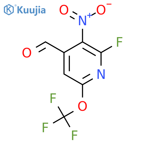 2-Fluoro-3-nitro-6-(trifluoromethoxy)pyridine-4-carboxaldehyde structure