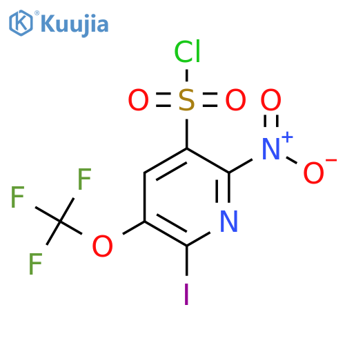 2-Iodo-6-nitro-3-(trifluoromethoxy)pyridine-5-sulfonyl chloride structure