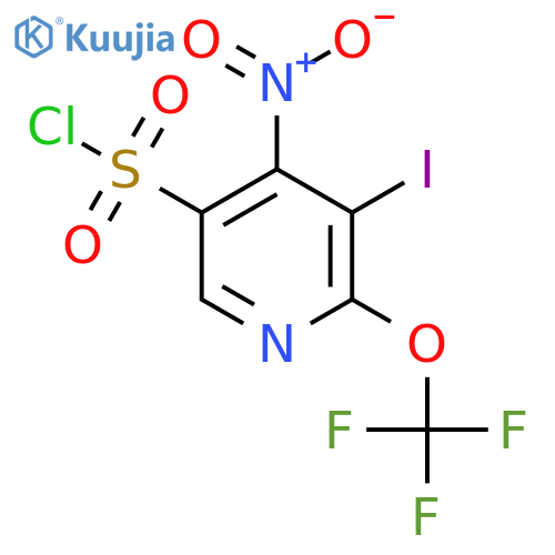 3-Iodo-4-nitro-2-(trifluoromethoxy)pyridine-5-sulfonyl chloride structure